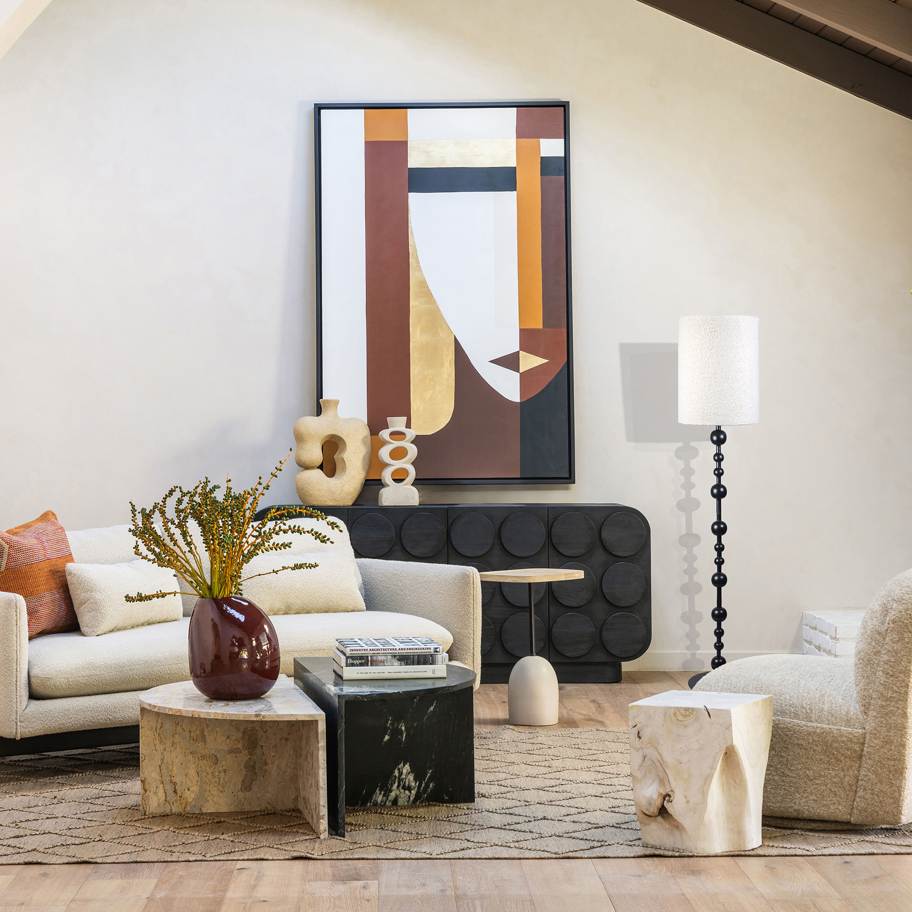 Stacked crystal ball floor lamp on sale
