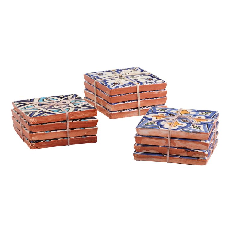 Terracotta Moroccan Tile Coasters 4 Pack by World Market