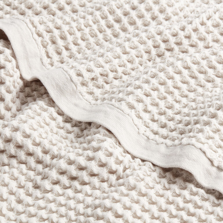 Light Gray Waffle Weave Cotton Bath Towel by World Market
