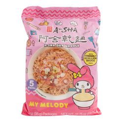 A-Sha My Melody Friendly Scallion Instant Noodles 5 Pack