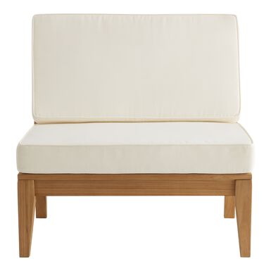 Somers Natural Teak Modular Outdoor Sectional Armless Chair Somers Natural Teak Modular Outdoor Sectional Armless Chair