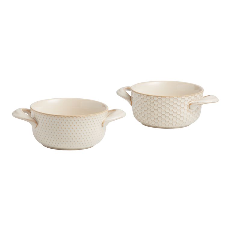 Natural Textured Ceramic Soup Crocks Set Of 2 - World Market