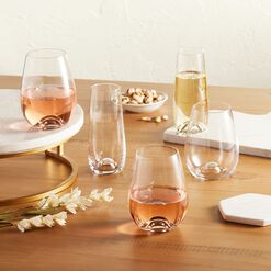 Fritz Crystal Stemless Wine Glass Set of 2