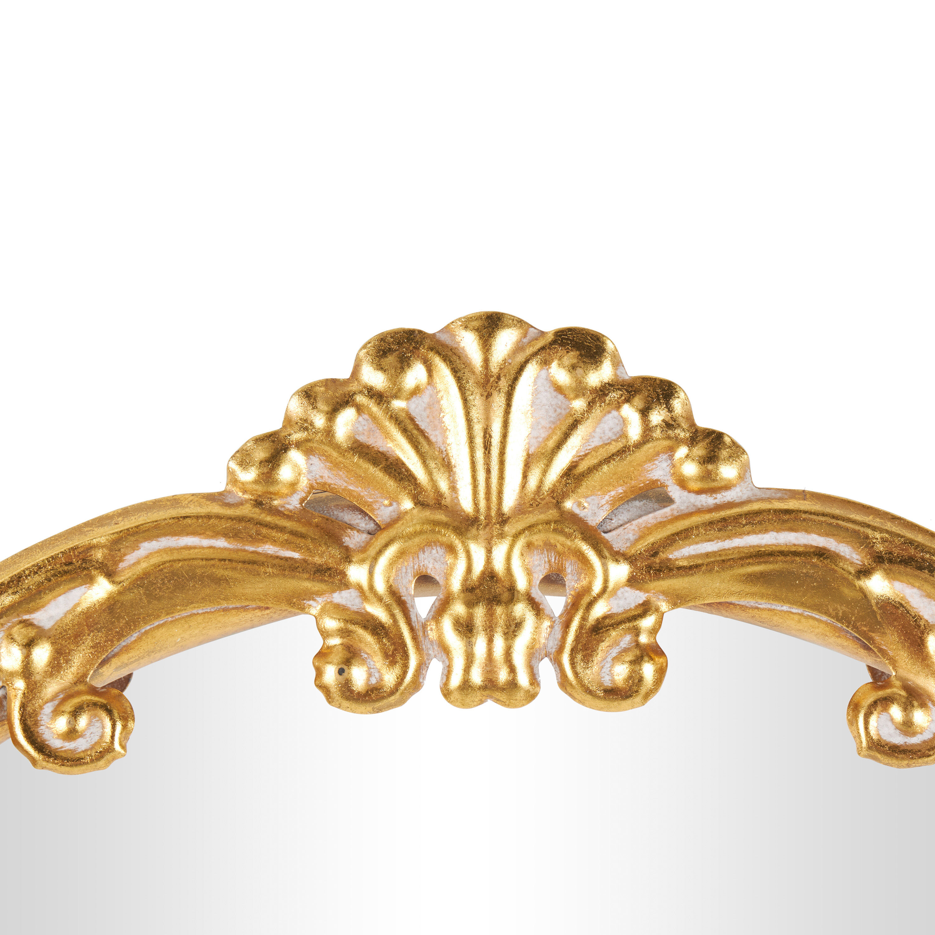 Oval Gold Metal Vintage Style Filigree Wall Mirror image number 3