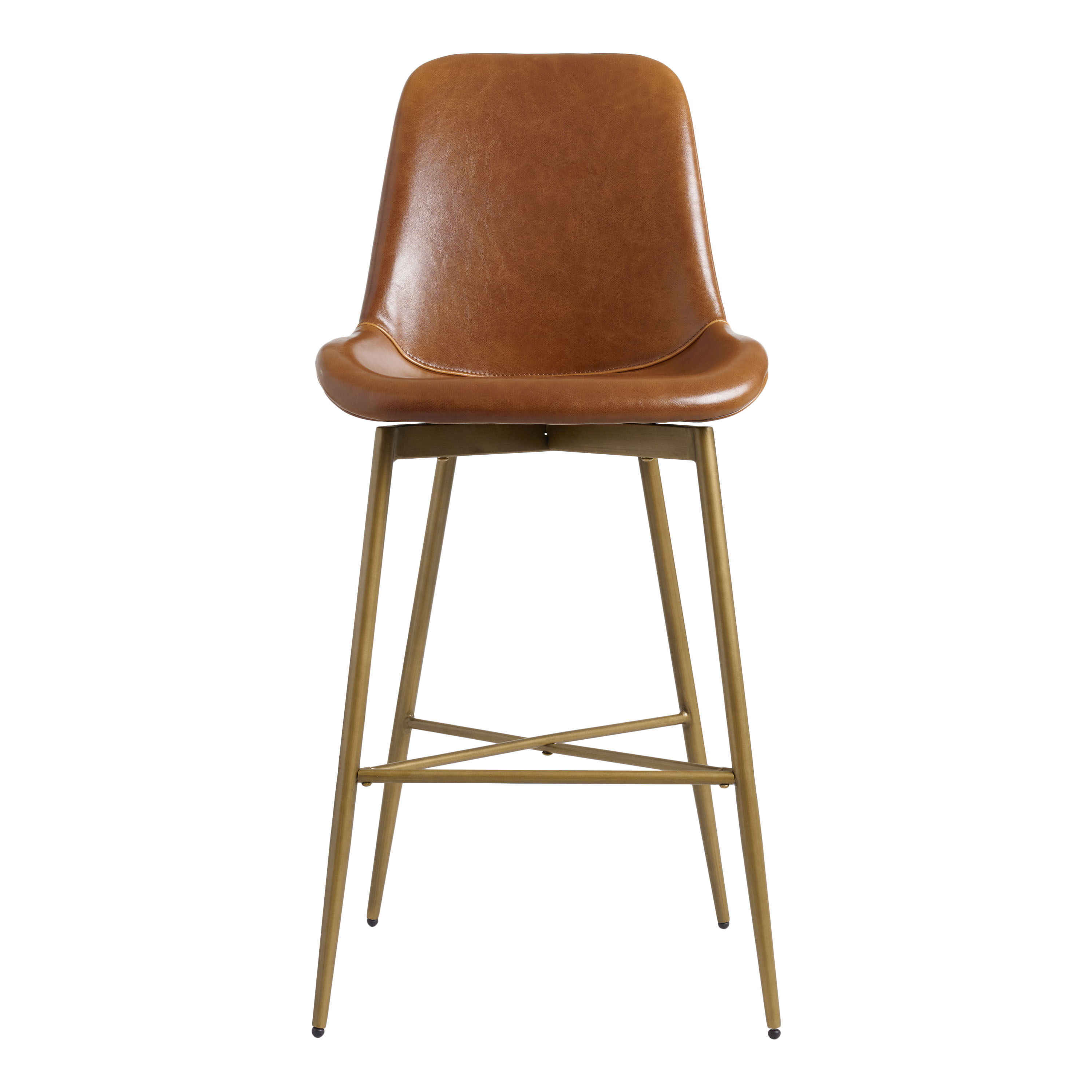 Tyler Bi Cast Leather Molded Barstool World Market
