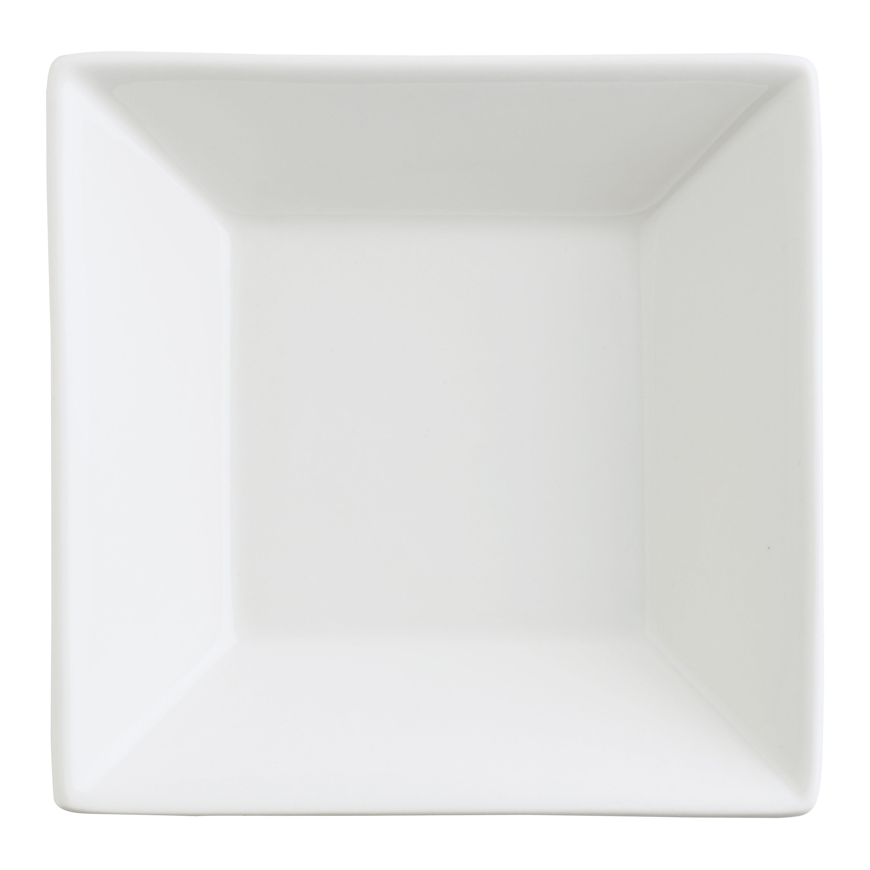 Square top white dinnerware