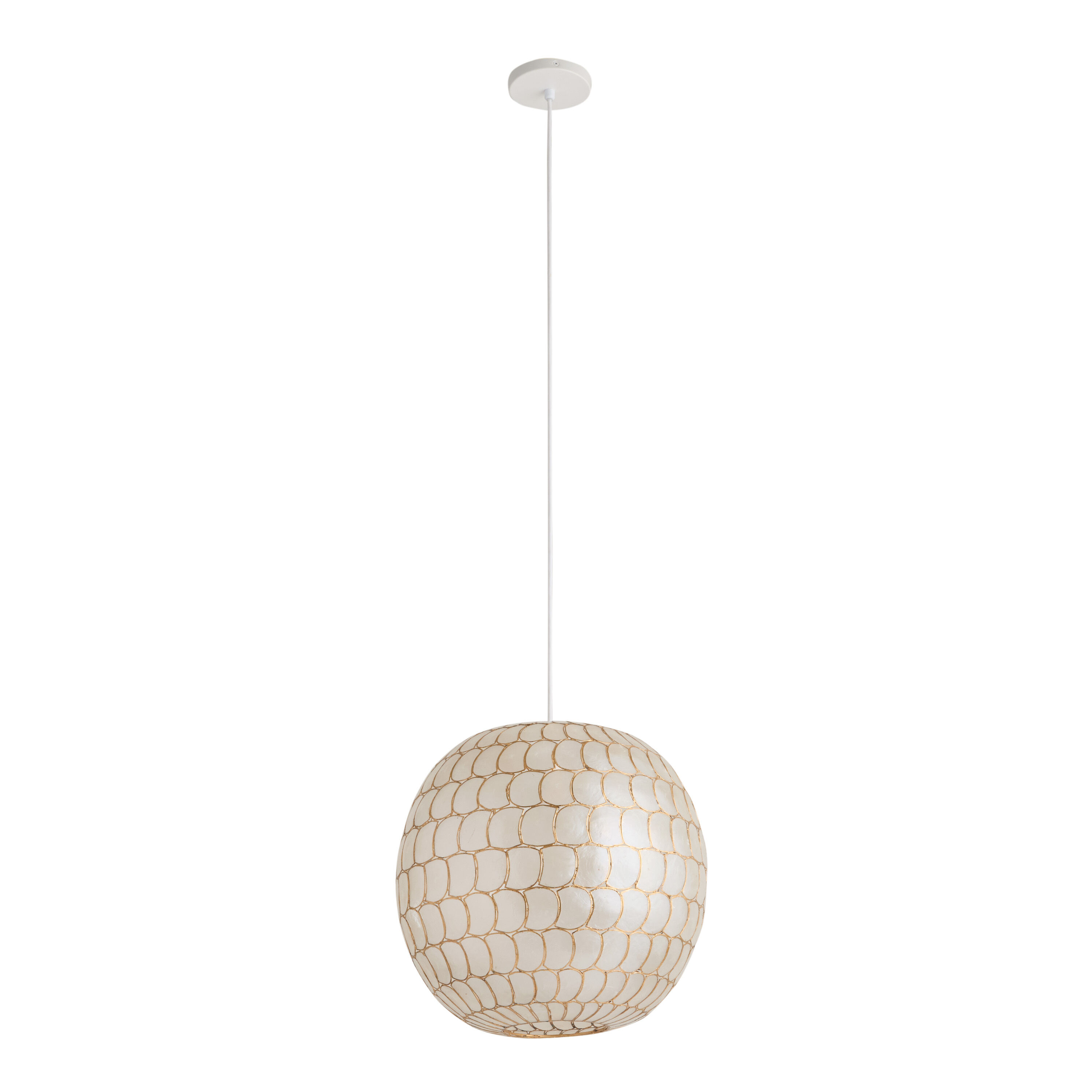 Capiz globe pendant hot sale
