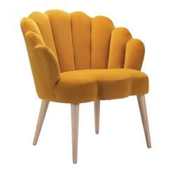 Margery Velvet Scalloped Upholstered Chair