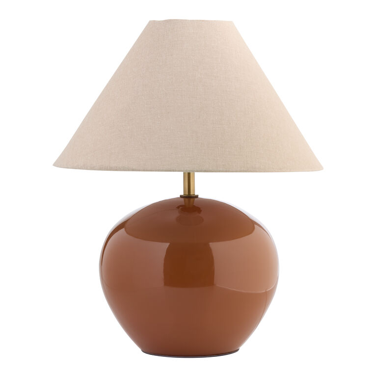 Caramel Blown Glass Empire Shade Table Lamp
