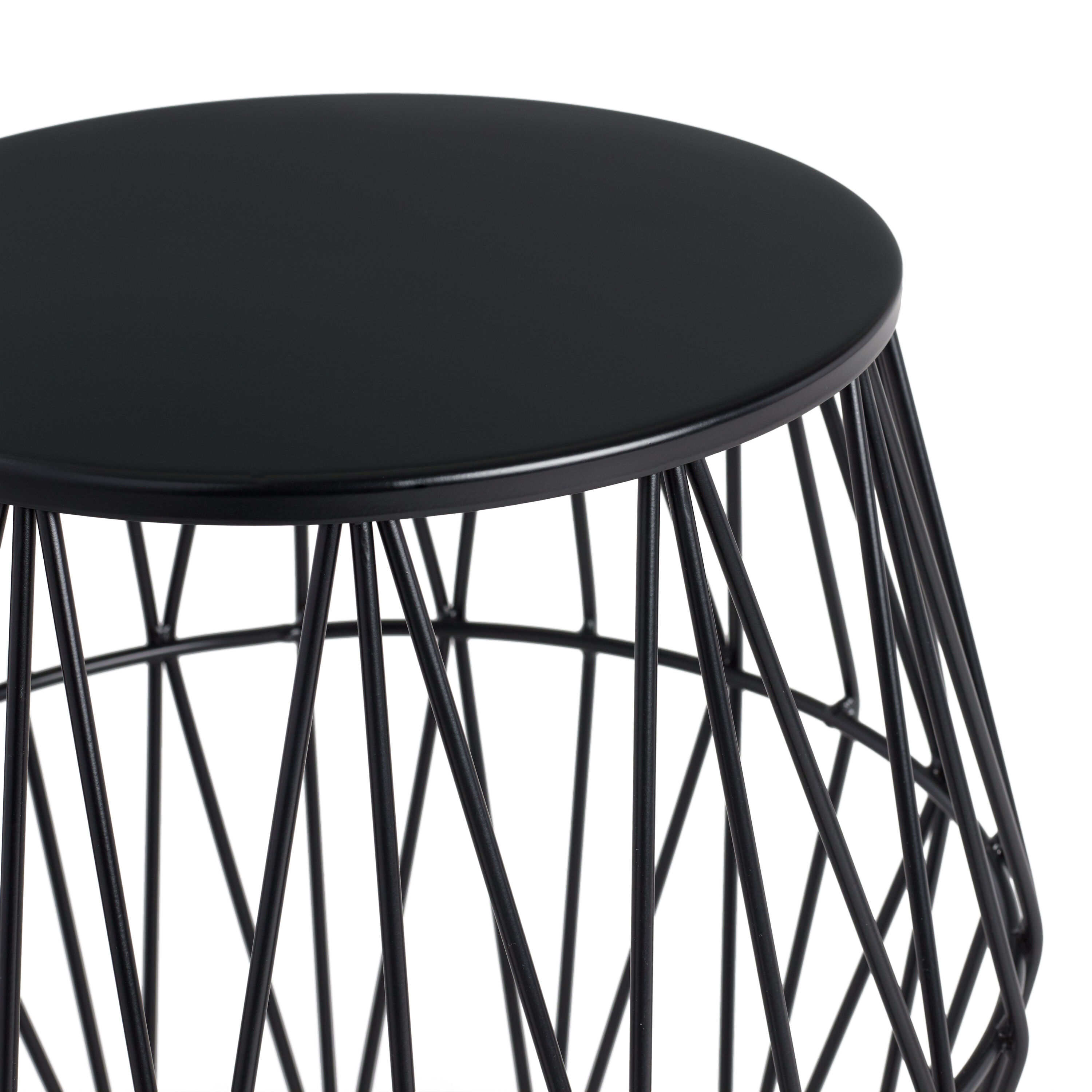 Octavia Faceted Metal Outdoor Accent Stool