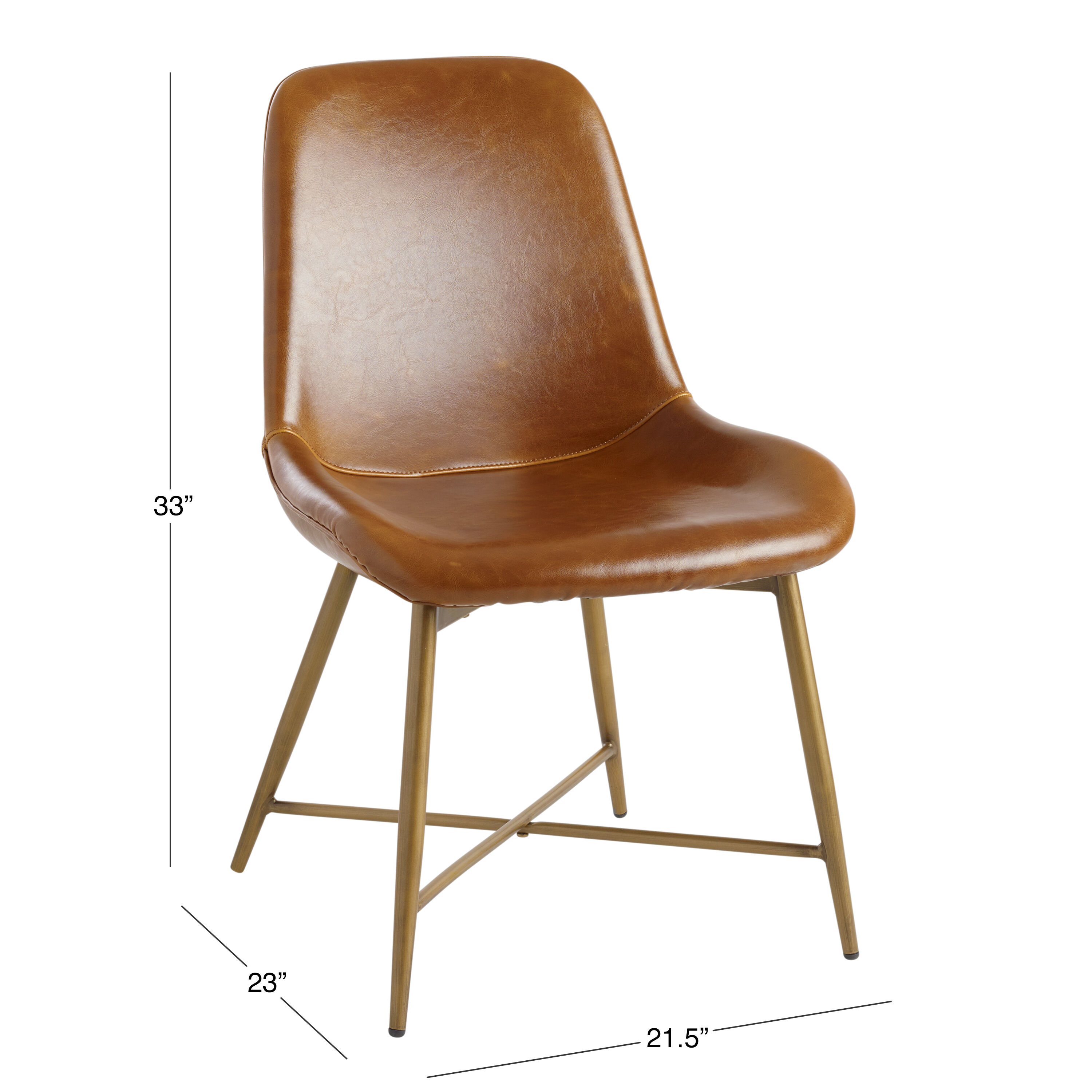 Bi cast leather molded tyler dining chair outlet