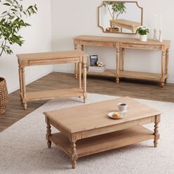 Everett Short Weathered Natural Wood Foyer Table