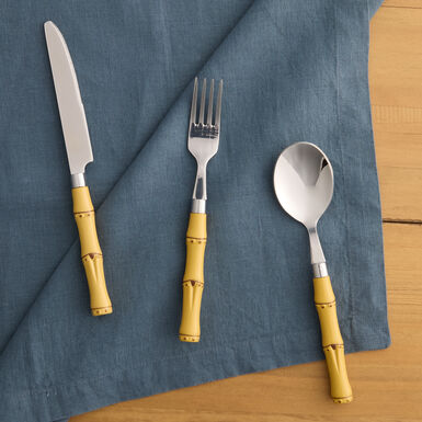 Faux Bamboo Stainless Steel Dinner Spoon Set of 2 Faux Bamboo Stainless Steel Dinner Spoon Set of 2