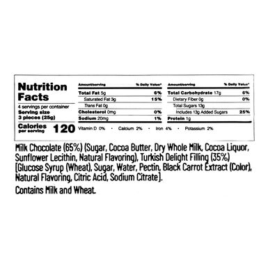 Walkers Chocolates Turkish Delight Milk Chocolate Bar Walkers Chocolates Turkish Delight Milk Chocolate Bar