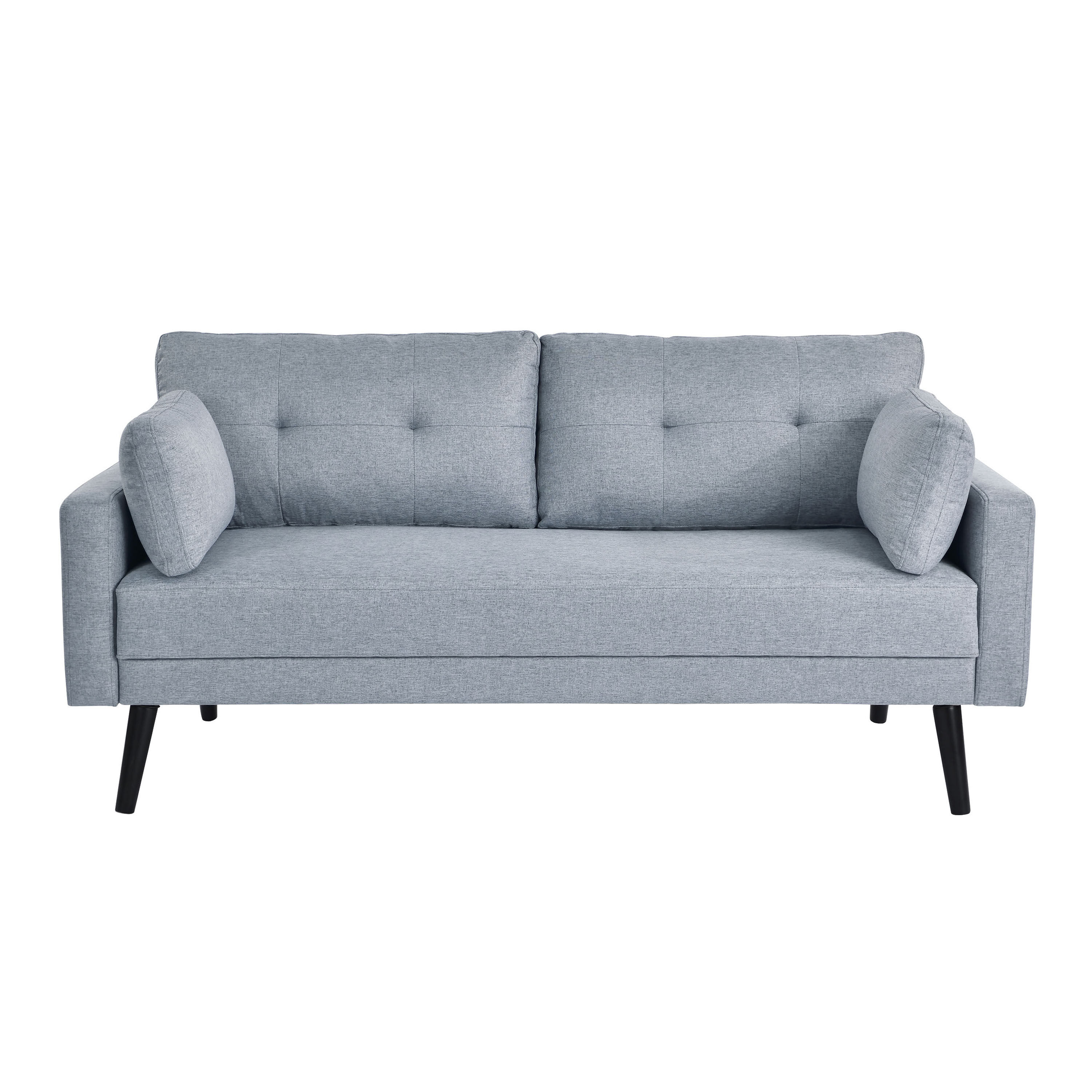 Malone Light Gray Tufted Track Arm Sofa image number 2