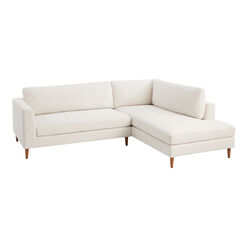 Camile Ivory Right Facing Sectional Sofa