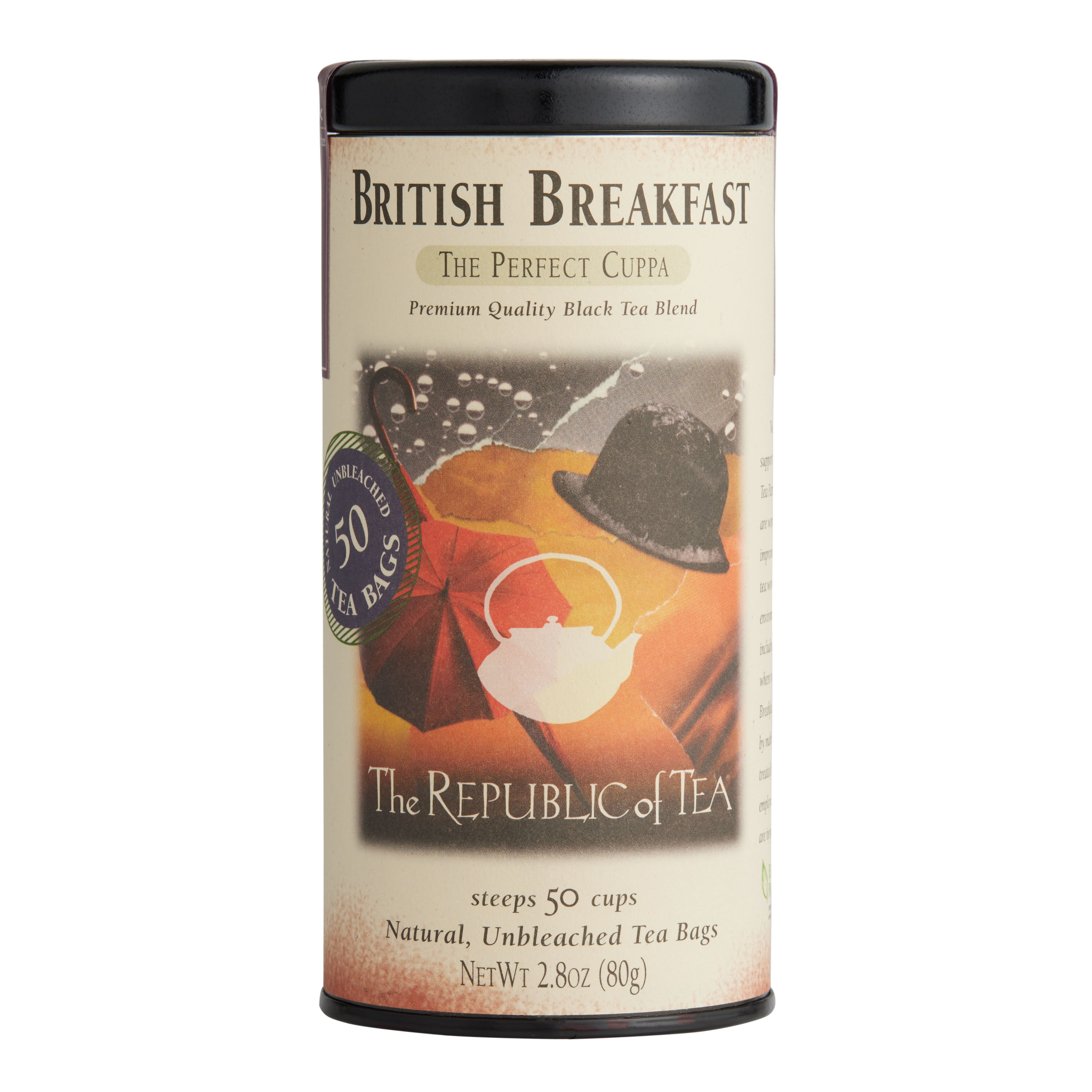 The Republic of Tea British Breakfast Black Tea 50 Count image number 0