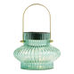 Colored Ribbed Glass Bulb Solar LED Portable Lantern image number 0