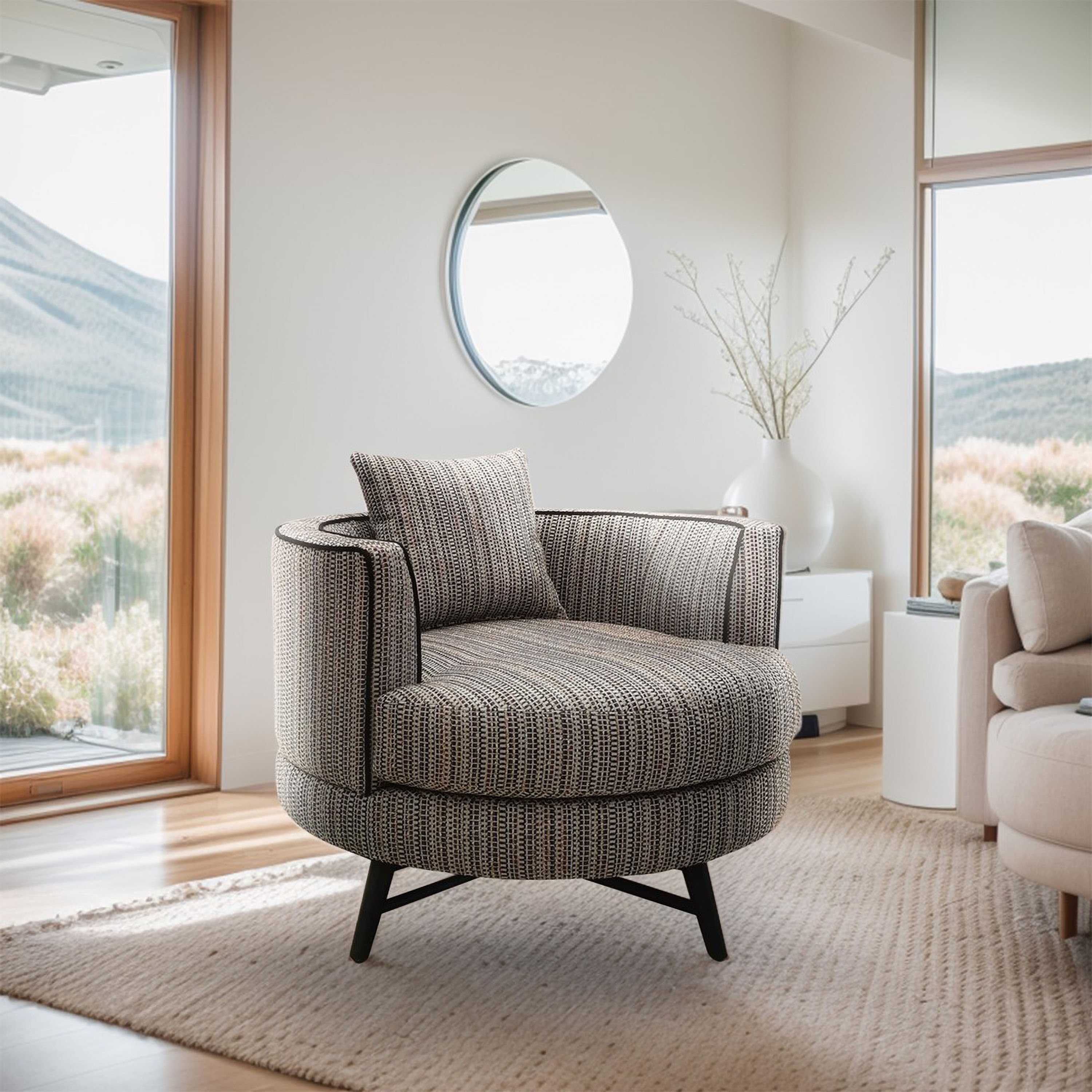 Vanessa Upholstered Swivel Chair World Market