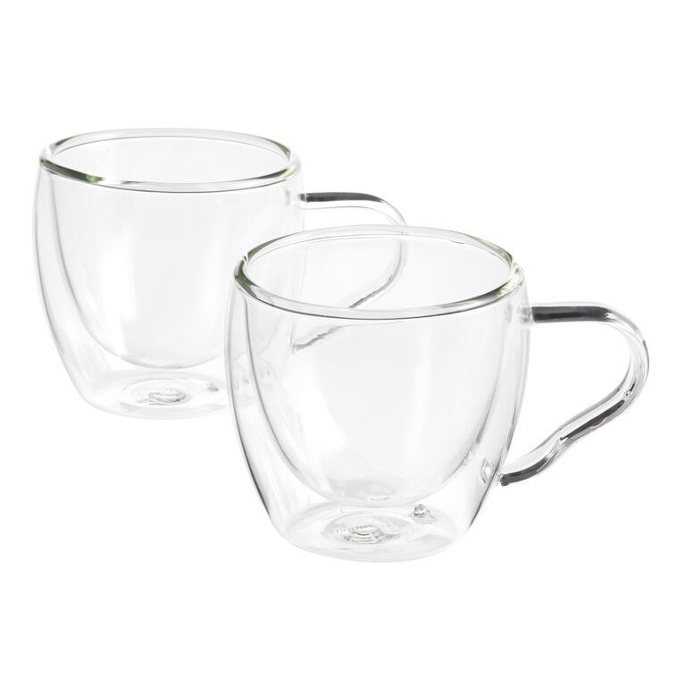 L'or Double-Walled Glass Coffee Cup 2-Pack