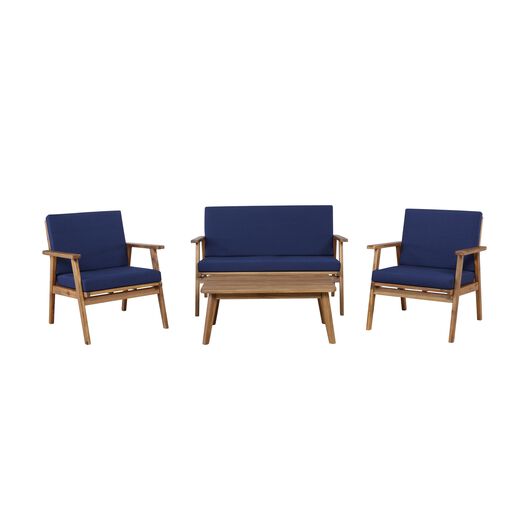 Stinson Mid Century 4 Piece Outdoor Patio Furniture Set by World Market