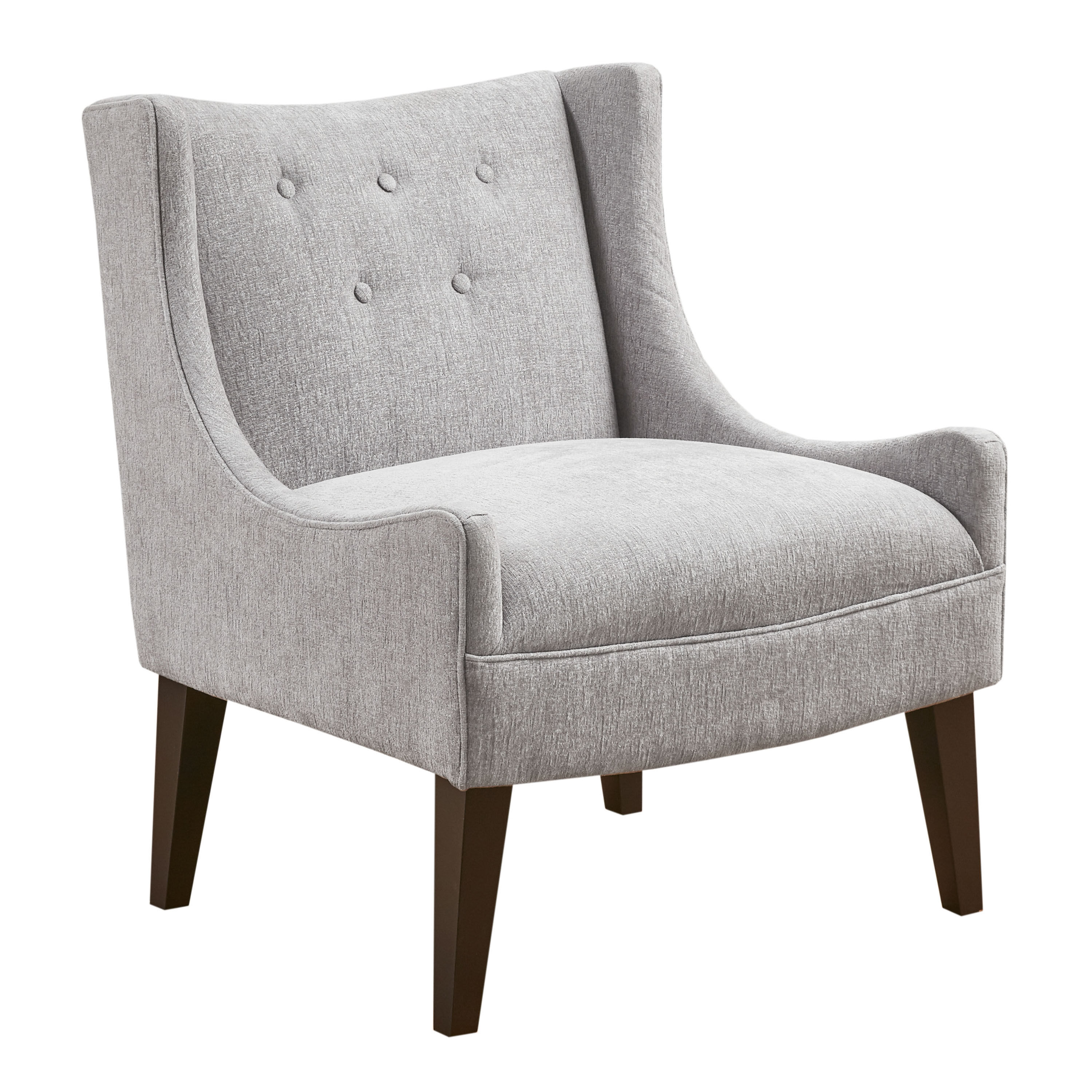 Henry Distressed Wood High Back Upholstered Chair World Market