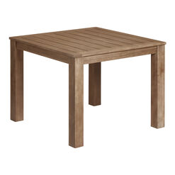 Corsica Square Light Brown Eucalyptus Outdoor Dining Table