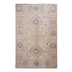 Luna Beige and Charcoal Traditional Style Indoor Outdoor Rug