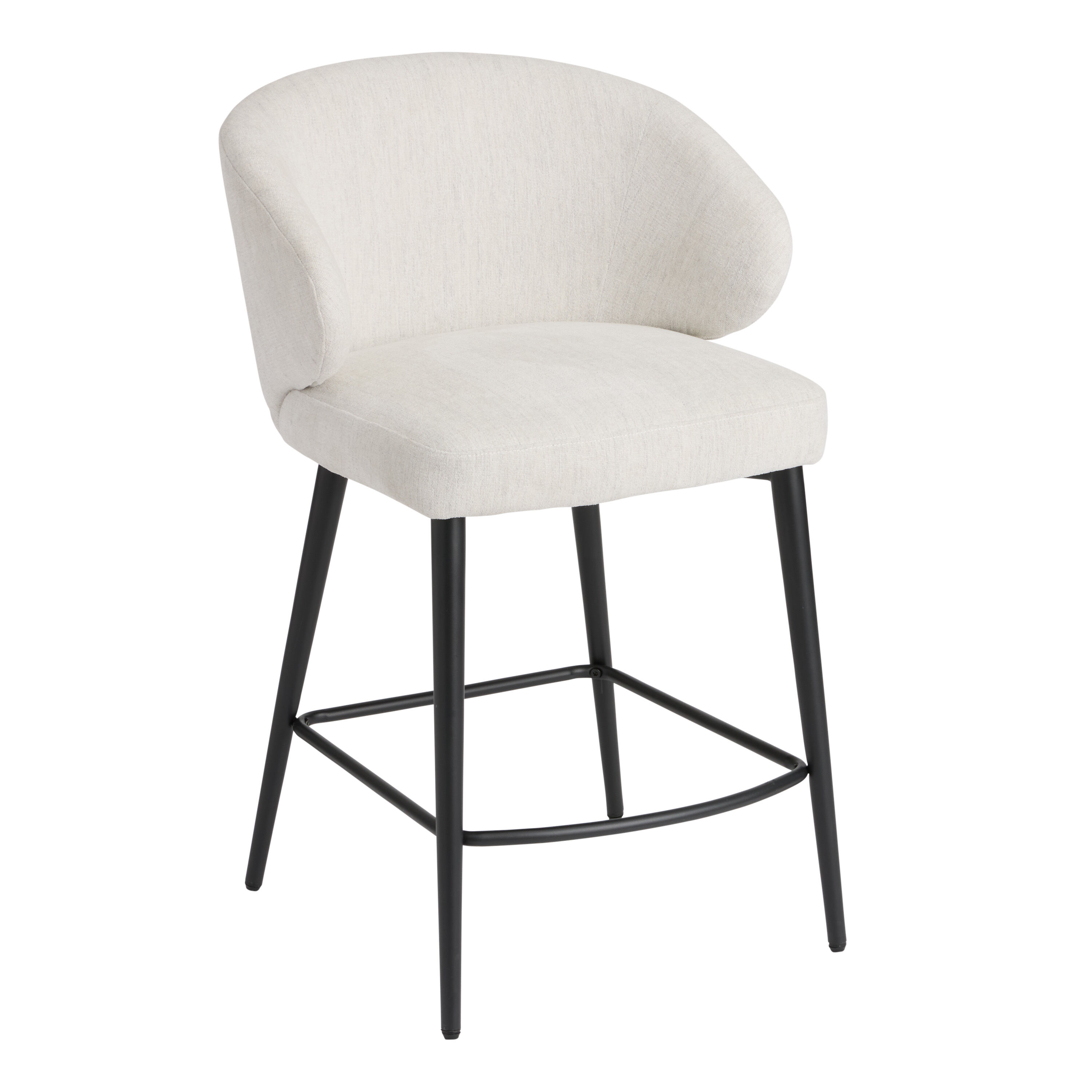 Ciara Light Gray Wingback Upholstered Counter Stool image number 0