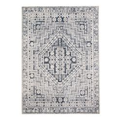 Iman Black and Ivory Persian Style Washable Area Rug