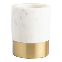 Maxwell Marble And Gold Metal Pencil Cup