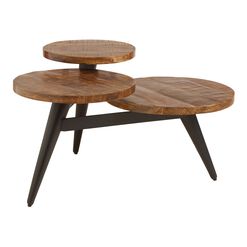 Wood and Metal Multi Level Coffee Table