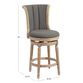 Linen Channel Back Swivel Counter Stool image number 3