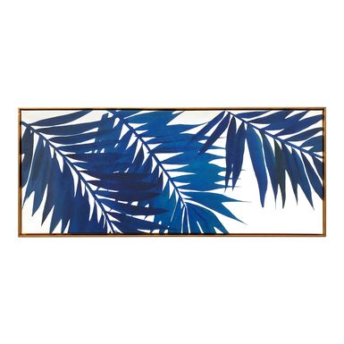 Blue Palms Framed Canvas Wall Art Blue Palms Framed Canvas Wall Art