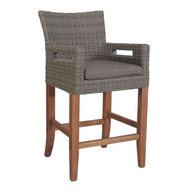 Kimo Gray All Weather Wicker Outdoor Counter Stool Set of 2 Kimo Gray All Weather Wicker Outdoor Counter Stool Set of 2