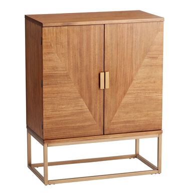 Caspian Vintage Acorn And Gold Metal Bar Cabinet Caspian Vintage Acorn And Gold Metal Bar Cabinet