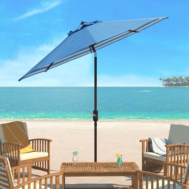 Under Stripe 9 Foot Tilting Patio Umbrella Under Stripe 9 Foot Tilting Patio Umbrella