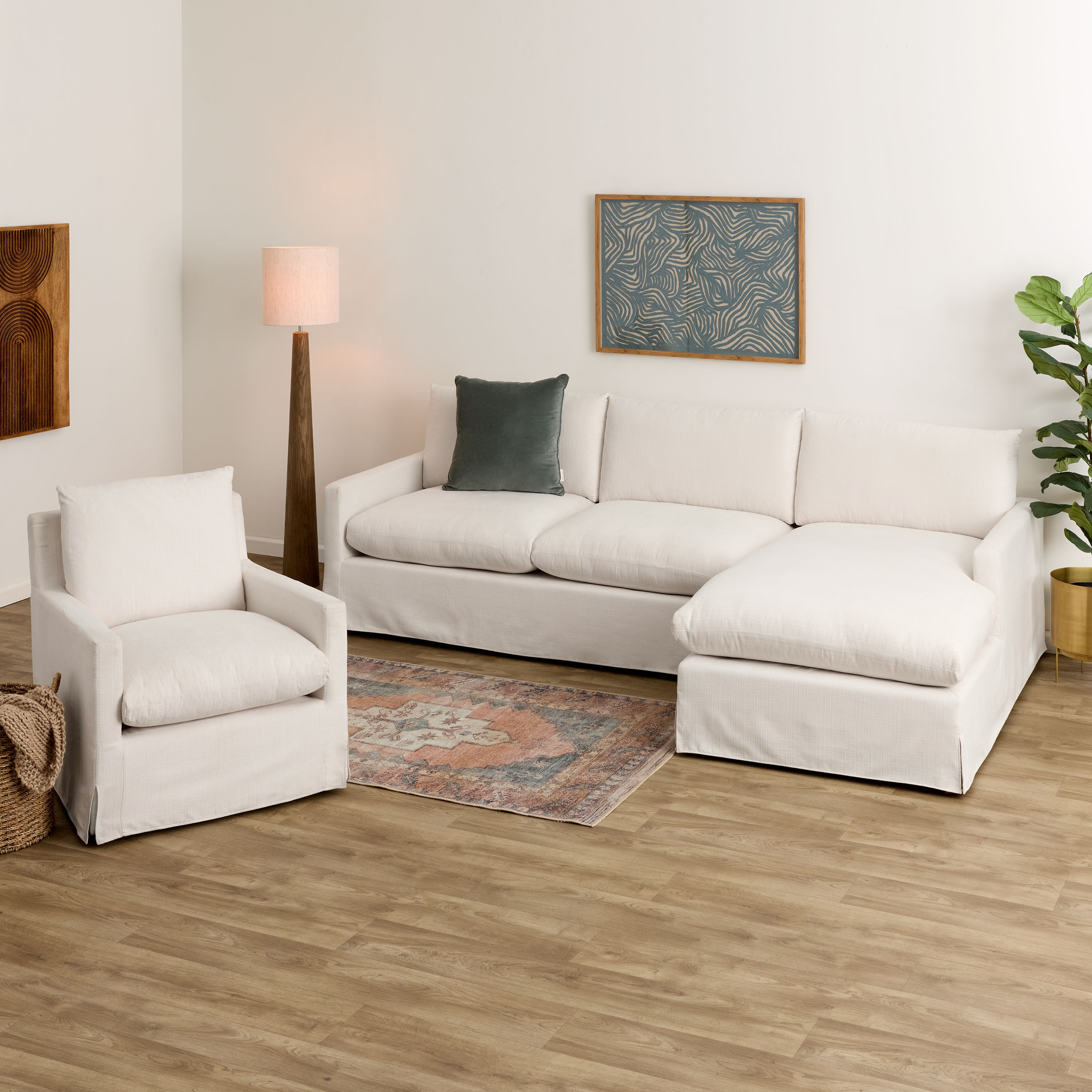 Brynn Feather Filled Right Facing Sectional Sofa image number 1