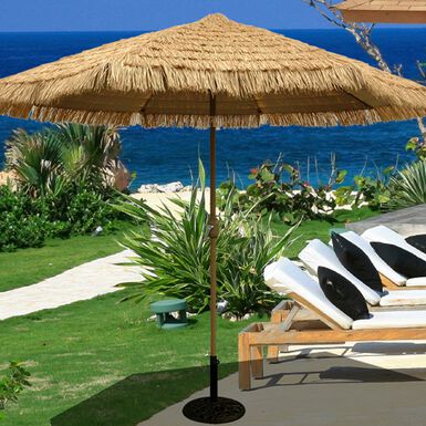 Thatched Market 9 Foot Tilting Patio Umbrella Thatched Market 9 Foot Tilting Patio Umbrella