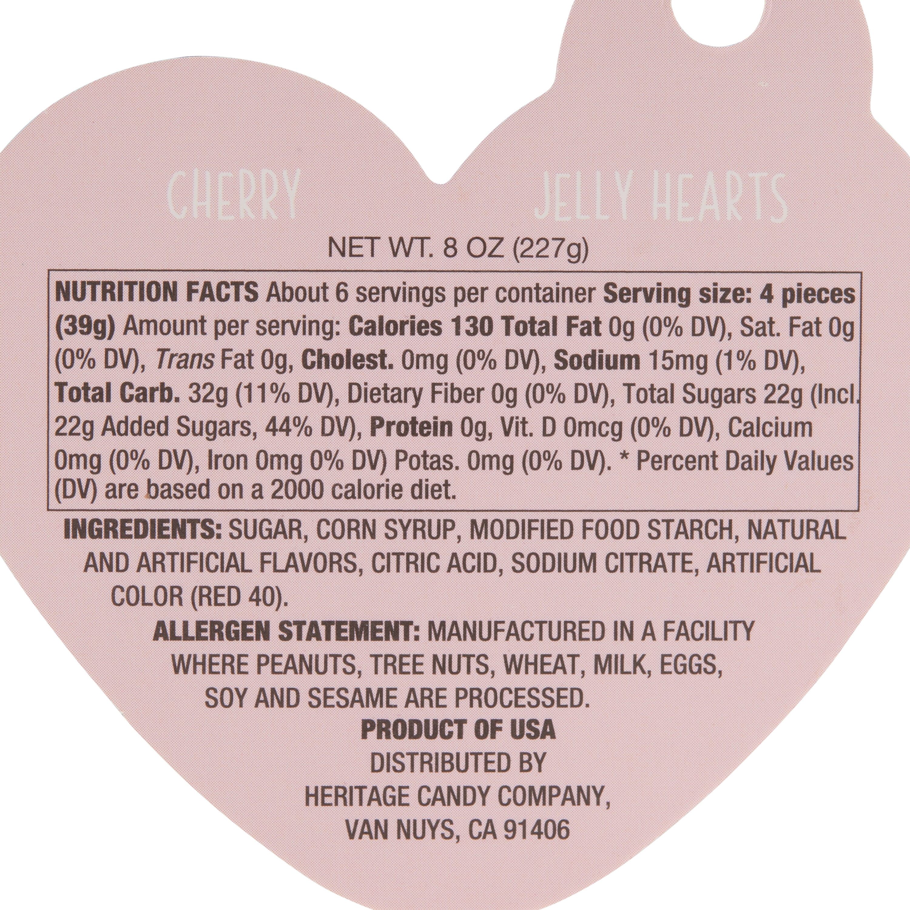 Valentine's Day Red Cherry Gummy Candy Bag image number 1