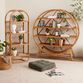 Nylah Tall Sienna Rattan Arched Bookshelf image number 1