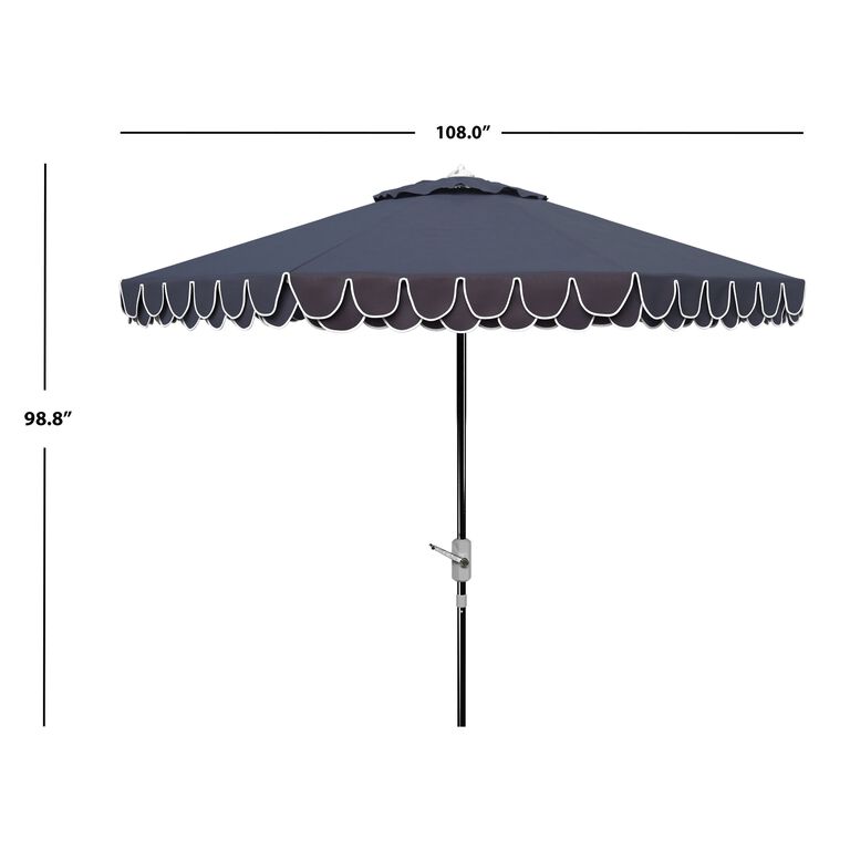 Double Scalloped 9 Ft Tilting Patio Umbrella - World Market