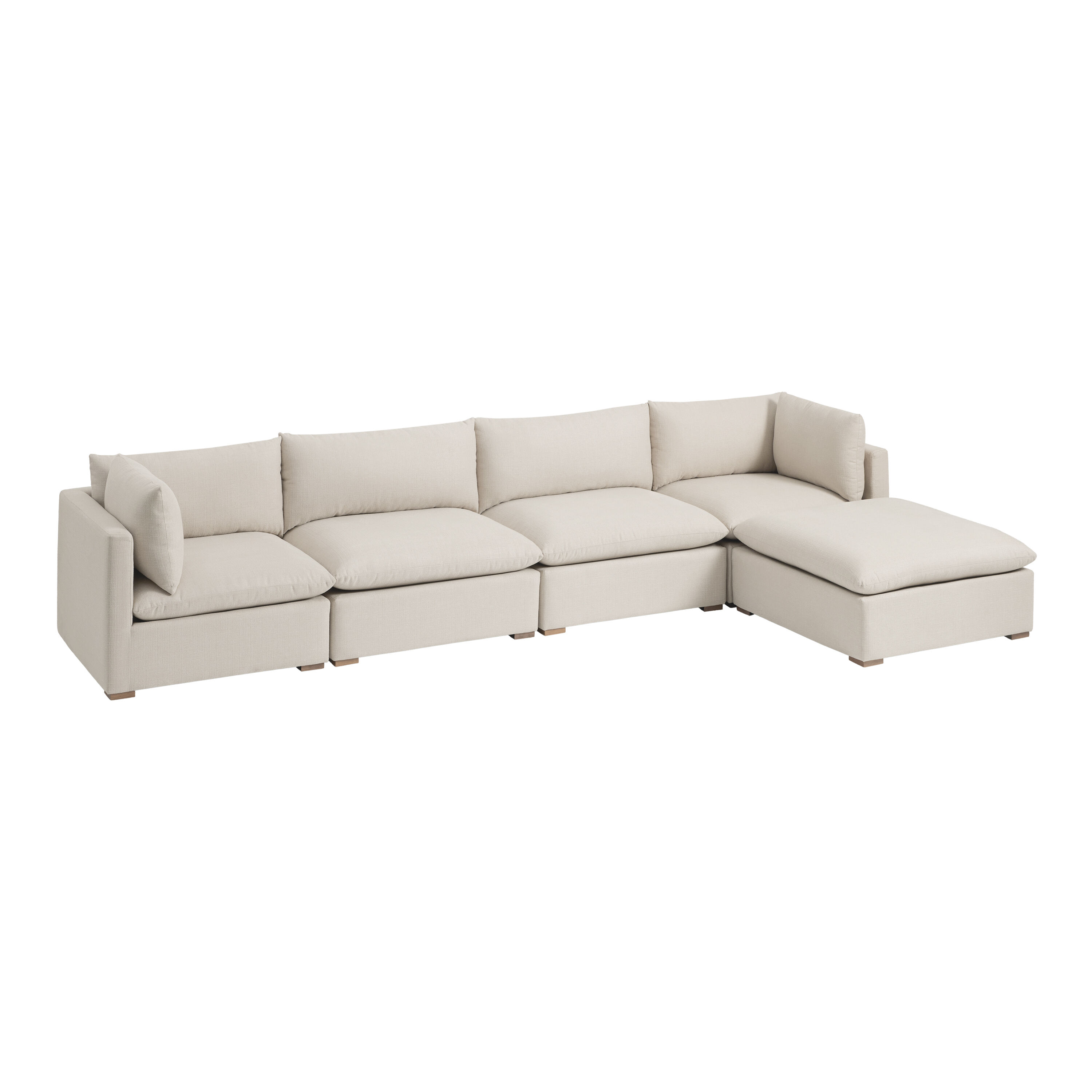 Weston Pillow Top 5 Piece L Modular Sectional Sofa