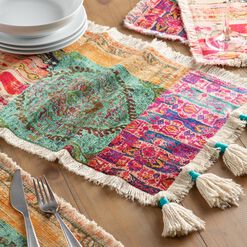 Multicolor Patchwork Haveli Placemats Set of 4