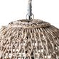 Luna Whitewash Geometric Open Weave Abaca Pendant Lamp image number 2