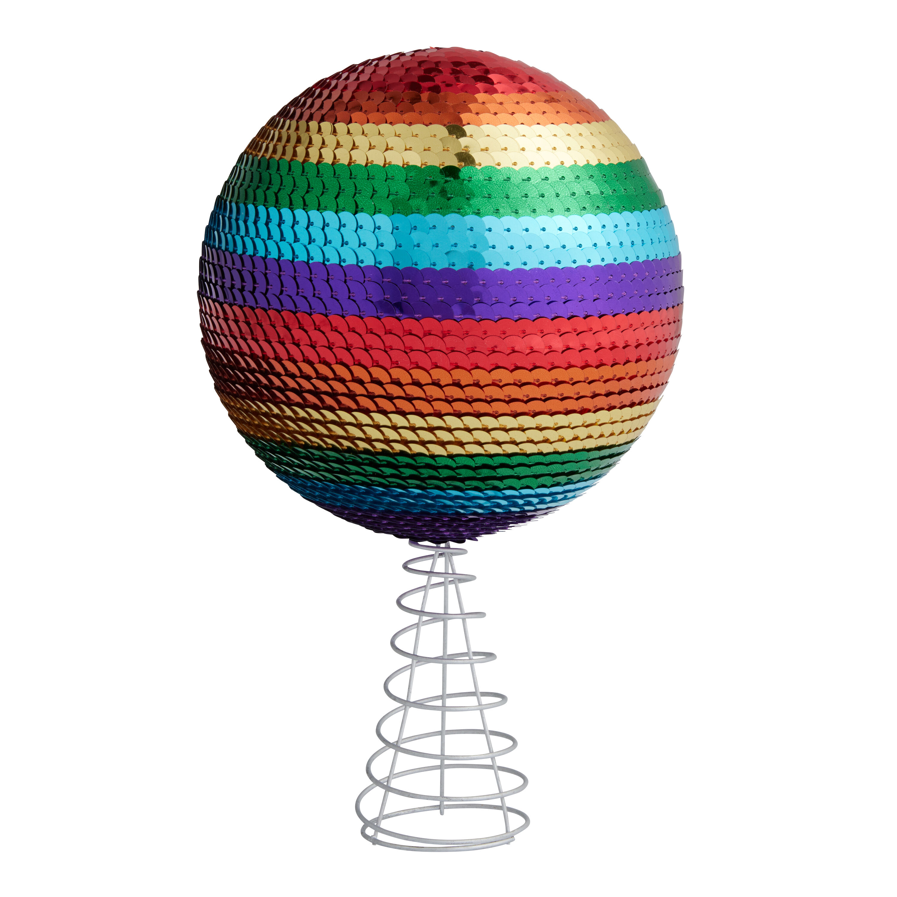 Rainbow Disco Ball Tree Topper World Market