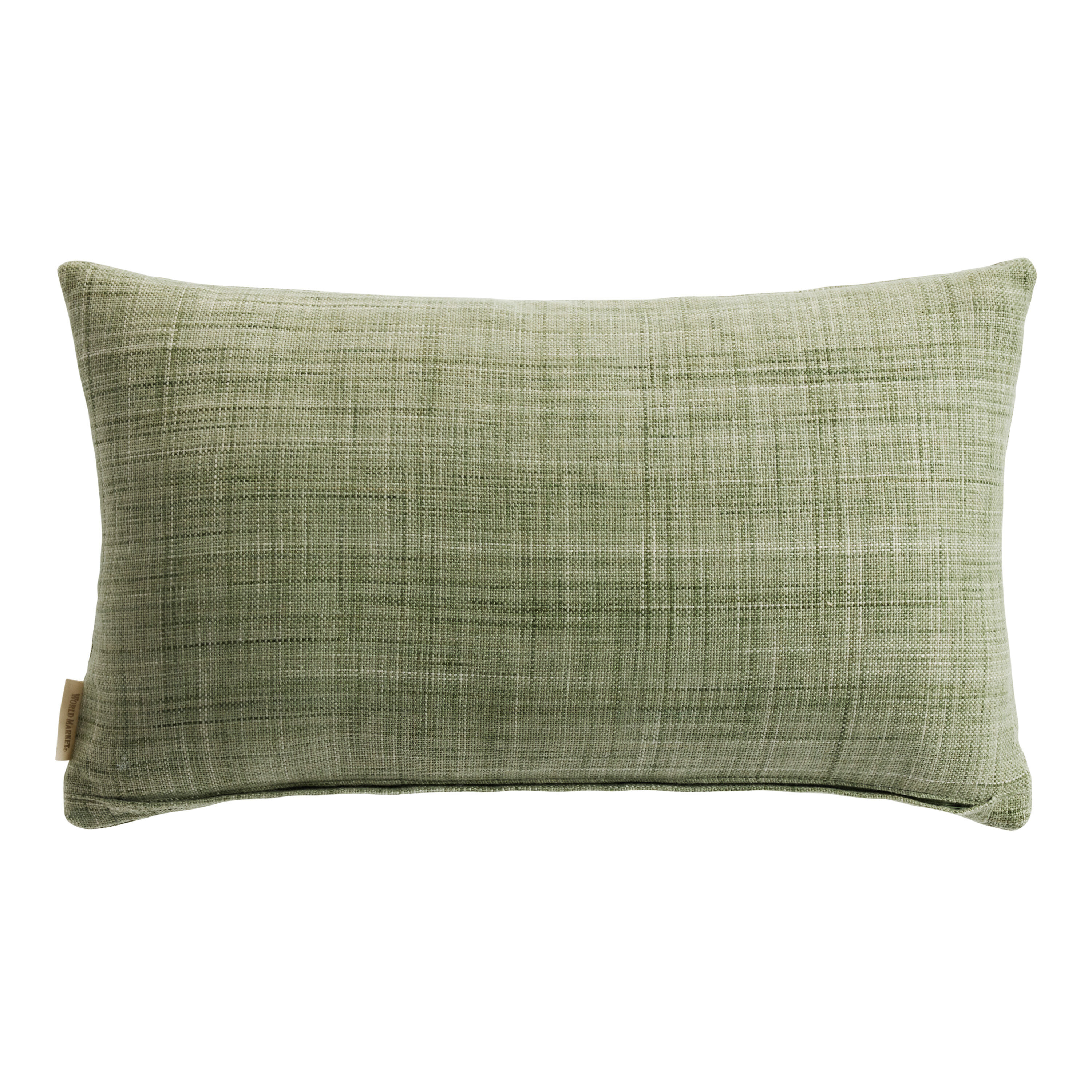 Sage Green Leaf Maze Indoor Outdoor Lumbar Pillow World Market