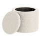 Thompkins Round Basketweave Upholstered Storage Ottoman image number 2