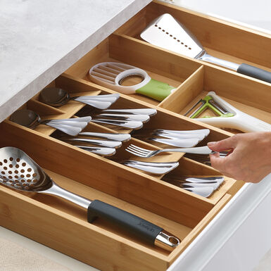 Joseph Joseph DrawerStore Bamboo Expandable Utensil Organizer Joseph Joseph DrawerStore Bamboo Expandable Utensil Organizer