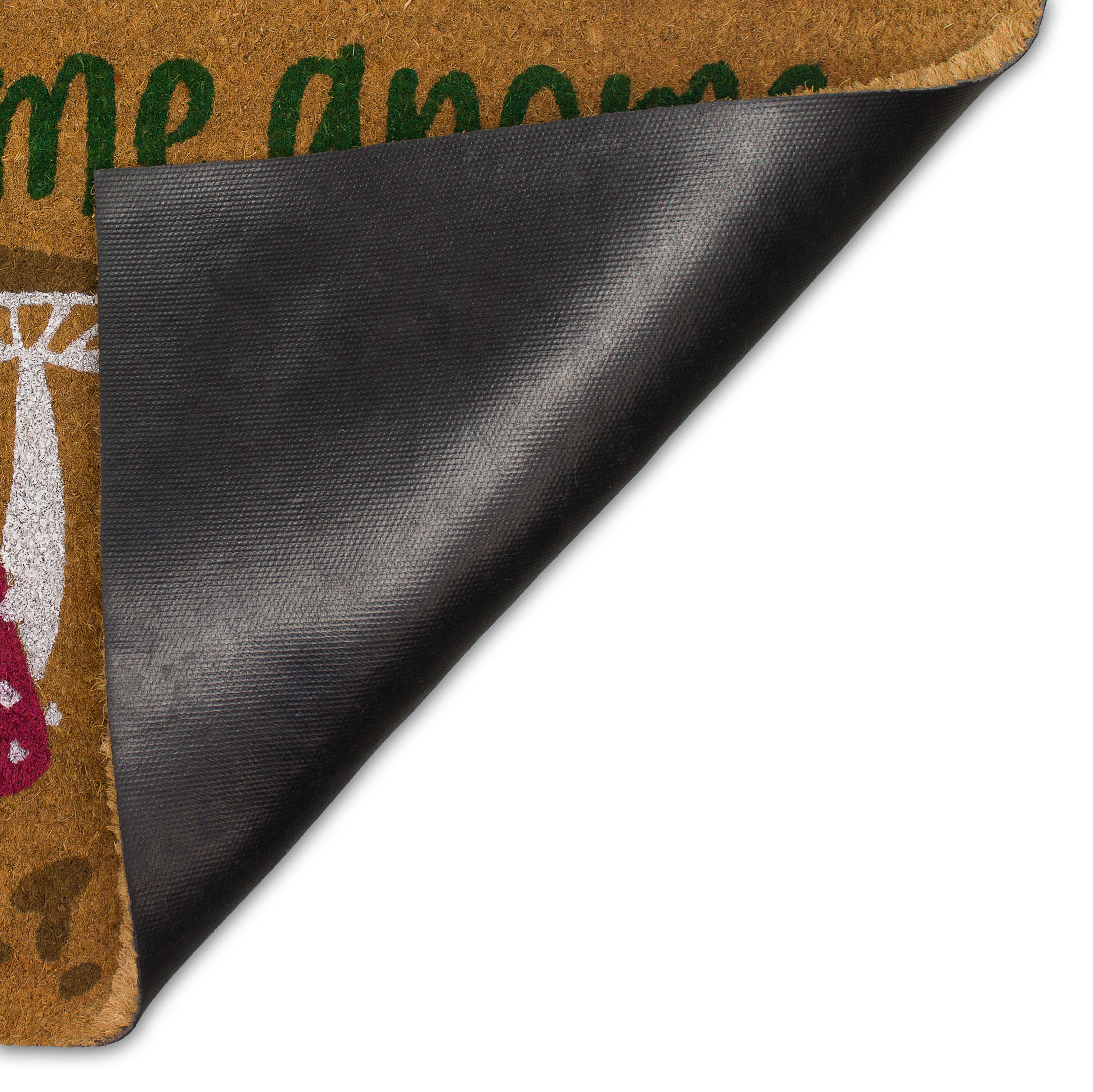 Red and Brown Welcome Gnome Coir Doormat image number 2